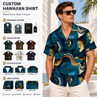 Chemise Hawaïenne Premium pour Homme, Personnalisée avec Impression Intégrale, Manches Courtes, Col Boutonné, Idéale pour l'Été, la Plage et les Vacances, Séchage Rapide, Anti-Plis, Respirante