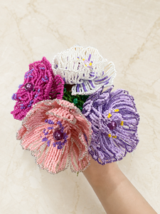 Fiori Artificiali Decorativi Premium Fatti a Mano con Perline a Forma di Papavero, Anemone e Peonia per Centrotavola Matrimoniale, Bouquet da Sposa, Fiorista - Product Image 5
