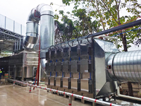 Mesin Pembuangan Gas Cyclone Spray Tower Penghilang VOC, Bau, Debu, Asap, dan Gas dari Pabrik Tekstil 20000CMH Wet Scrubber