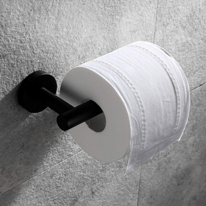 Portasciugamani di alta qualità di fabbrica nuovo stile SUS304 in acciaio inox porta <span class=keywords><strong>carta</strong></span> igienica finitura nera - Product Image 5