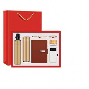 Coffret Cadeau d'Affaires Haut de Gamme 4 Pièces : Carnet, Coffret Cadeau pour Réunion Annuelle et Conférence, Présentation d'Entreprise Élégante - Product Image 1