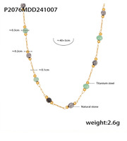 Collier en perles de pierre naturelle en titane, style doux et rétro, pour femmes, haut de gamme, exquis, tendance, design simple, idéal pour les fêtes