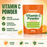 Ausreson OEM Marque Privée Vitamine C 1000 en Poudre à Boire – Compléments pour le Soutien Immunitaire et l'Éclaircissement de la Peau – Poudre de Vitamine C Biologique et Végétalienne