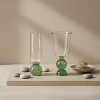 Verre à boisson rétro médiéval en verre perlé pour champagne, vin rouge, boissons froides et vin de fruits