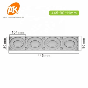 Moldes de Silicona para Chocolate <span class=keywords><strong>AK</strong></span>, Moldes para Decoración de Pasteles con Fondant, Herramientas para Repostería, Moldes de Silicona Ovalados para Cocina LFM-64 - Product Image 6