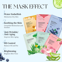 Fabrieks prijs op maat gemaakte voedende hydraterende verstevigende gezichtsverzorging fruit gezichtsmasker sheet gezichtsmasker witmakend gezichtsmasker
