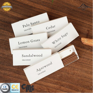 Incienso Económico en Caja de Fósforos para Varitas de Incienso de Madera Natural con Sándalo, Madera de Agar, Citronela, Cedro, Salvia Blanca y Palo Santo - Product Image 1