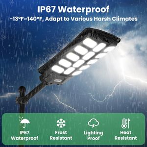 人気の新しいデザインのIP65ソーラー街路灯200W LEDとモーションセンサーガーデン歩道用コンパクトデザイン - Product Image 6