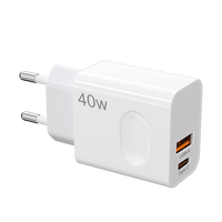 Multi-Port 40W USB-A/USB-C PD Chargeur rapide EU UK Plug avec protection OTP pour téléphone portable tablette ordinateur portable et appareil photo/écouteurs