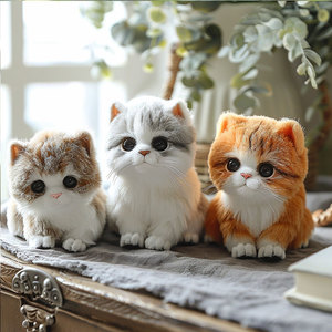 Peluche réaliste de chaton mignon personnalisée, 11CM-30CM, jouet en peluche doux pour enfants, cadeau d'anniversaire, décoration - Product Image 4