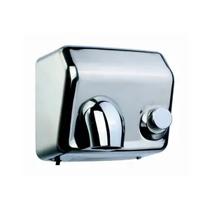 Hand Operated Manual Stainless Steel 304 Durable Compact Wall Mounted Quiet Hand Dryer For Washroom