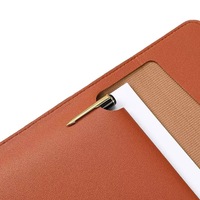 Portadocumentos de cuero PU organizador de carpetas de archivos A4 A5 A6 B5 bolsa de archivo de papel bolsa de almacenamiento impermeable documento comercial compacto