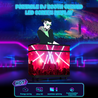 Table de DJ portable étanche, cabine de DJ pour spectacle sur scène, écrans LED incurvés P1.8 P2.5 GOB pour événements musicaux, concerts, discothèques