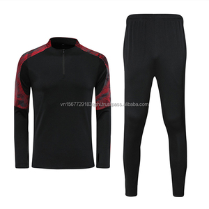 Conjunto Deportivo Unisex de Manga Larga con Media Cremallera y Estampado para Entrenamiento de Fútbol, Transpirable, de Secado Rápido, Anti-UV, Chaqueta para Otoño - Product Image 4