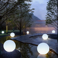 Lámpara de Pie LED RGBW para Exteriores, Jardín, Blanca, Grande, de PE, Impermeable IP65, Forma Redonda, Linterna para Regalo, Cumpleaños, Bodas