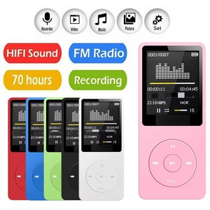 เครื่องเล่น MP3 MP4 โลหะบางเฉียบแบบกำหนดเองจากโรงงาน หน้าจอสี เล่นเพลงแบบไม่สูญเสียคุณภาพ อ่านอีบุ๊ก ฟังวิทยุ FM สำหรับนักเรียน นักศึกษา และเล่นกีฬา - Product Image 1