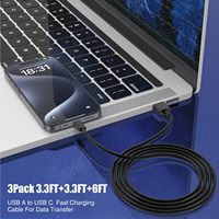 Câble USB haute vitesse 2.1A, câble USB A vers USB C, câble de charge rapide pour voiture CarPlay pour Samsung Note 7 10 20 S10 S9 S21 Android