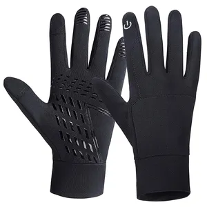 Compressão Leve Windproof Anti-Slip Touchscreen Warm Liner Ciclismo Trabalho Luvas Homens Mulheres Correndo Luvas Esportivas