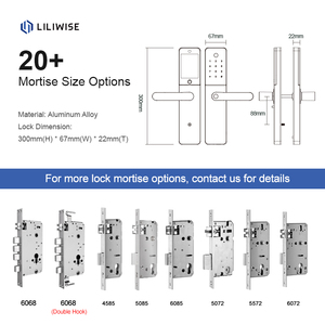 Liliwiise Tuya ttlock Thông Minh Kỹ Thuật Số vân tay sinh trắc học khóa Wifi máy ảnh độ nét cao màn hình khóa cửa thông minh - Product Image 4