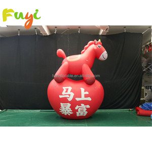 Caballo Inflable Personalizado de Diseño Nuevo 2026, Color Naranja, Simboliza el Éxito, para Decoración de Centros Comerciales y <span class=keywords><strong>Publicidad</strong></span> - Product Image 5