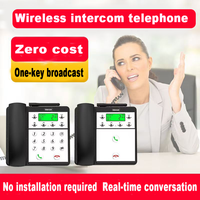Téléavertisseur téléphonique sans fil longue distance MEEYI Choice avec capacité d'appel vocal pour diffusion de groupe en duplex intégral