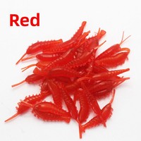 Leurres pour crevettes Hessen 3,9 cm 0,4 g, appât souple en silicone/caoutchouc pour la pêche au saumon, au bar et à la carpe en rivière/ruisseau