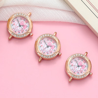 D-08036 universel bricolage montre cadran pendentif Bracelet accessoires perlé montre pour femme mignon chat suspendu montre pendentif alliage