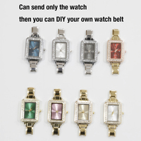 Montre-bracelet personnalisée 9 mm en acier inoxydable avec breloques italiennes, montre modulaire pour femme, bracelet italien personnalisable DIY