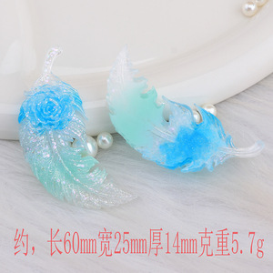 สินค้าใหม่ปี 2026 ชาร์มเรซิ่นรูปขนนกยูงเรืองแสงสำหรับตกแต่งเคสโทรศัพท์ ของเล่นแบบสุ่มราคาต่ำกว่า 1 ดอลลาร์ รุ่น <span class=keywords><strong>S99</strong></span> - Product Image 6