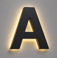Panneau d'affichage personnalisé avec logo d'entreprise en 3D LED, étanche IP65, contrôle Bluetooth WiFi pour les bâtiments de bureaux, signalisation intérieure et extérieure