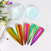 Poudre Pigmentée Super Caméléon Effet Nacré Changeant de Couleur pour Voyage, Effet Miroir Chromé Aurore, Pigments pour Cuir et Nail Art