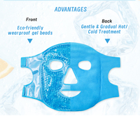 Masque facial MOEN Cool Pack de glace Masque facial pour soulager les poches et les cernes Perles de gel Chaleur chaude Compresse froide pour soulager l'enflure