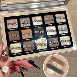 Palette Ombretti 15 Colori del Produttore, Tonalità Cemento Opache e Shimmer, Palette Ombretti Multicromatici Private Label per <span class=keywords><strong>Donne</strong></span> - Product Image 2