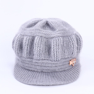 Women's Knitted Wool <b>Hat</b> With Fleece Lining Warm Windproof Classic Style For Winter Wear - Product Image 3