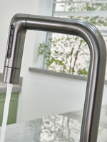 Robinet de cuisine allemand en acier inoxydable 304, poignée unique, extractible, rotatif, multifonctionnel pour balcon, évier