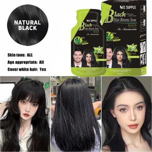 Tinte Capilar Herbal Semipermanente Negro Natural de 30 ml, Sin Amoníaco, Cubre las <span class=keywords><strong>Canas</strong></span>, <span class=keywords><strong>Color</strong></span> Duradero <span class=keywords><strong>para</strong></span> Mujeres y Hombres - Product Image 6