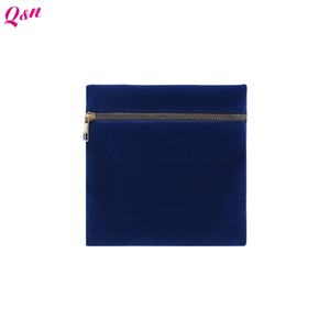 2025 velours cosmétique sac organisateur pochette Double fermeture éclair Logo personnalisé voyage velours pochette cadeau pour bijoux maquillage - Product Image 4