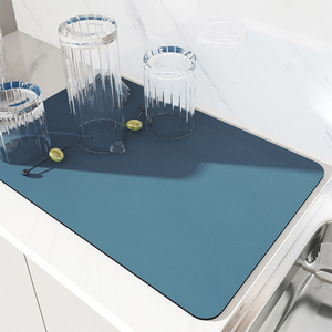 Super Absorbent Large <b>Kitchen</b> Absorbent <b>Mat</b> Antiskid Draining Coffee Dish Drying <b>Mat</b> Quick Dry Bathroom Drain Pad Tableware <b>Mat</b> - Product Image 1