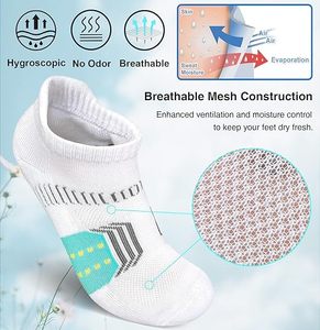 Chaussettes de sport colorées et rembourrées pour hommes, pour la course à pied et la salle de sport - Product Image 4