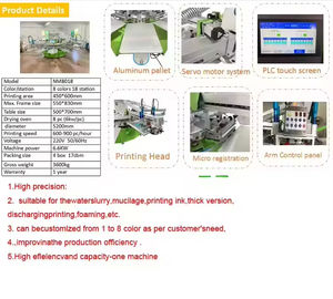 Équipement d'impression sérigraphique automatique pour <span class=keywords><strong>t</strong></span>-shirts, multi-couleurs, 8 couleurs, 18 stations, carrousel, machines sérigraphiques - Product Image 2