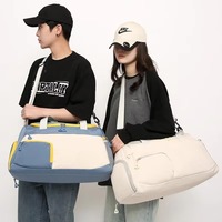 Sac de sport de voyage personnalisé OEM ODM, sac de week-end étanche avec compartiment à chaussures, poche humide, sac fourre-tout de sport en gros pour hommes et femmes
