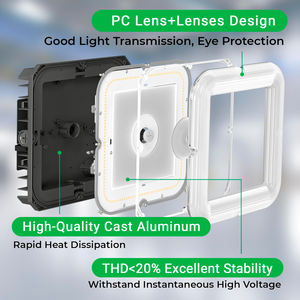 Lumière de canopée LED réglable en puissance 70W 90W 120W, directement de l'usine, IP65 étanche, pour garage de stationnement, station-service - Product Image 3