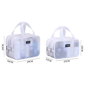 Organisateur de Douche de Voyage avec Compartiment Séparé Humide/Sèche, Idéal <span class=keywords><strong>pour</strong></span> la Natation, Trousse de Toilette Étanche à Double Compartiment - Product Image 5
