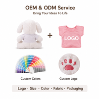 Jouet en peluche personnalisé pour chien avec logo, animal en peluche doux, OEM ODM, cadeau promotionnel personnalisé, usine