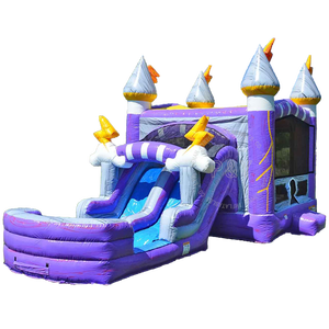 Castillo hinchable para saltar, Combo de Thunderbolt Dual Lane, púrpura - Product Image 1