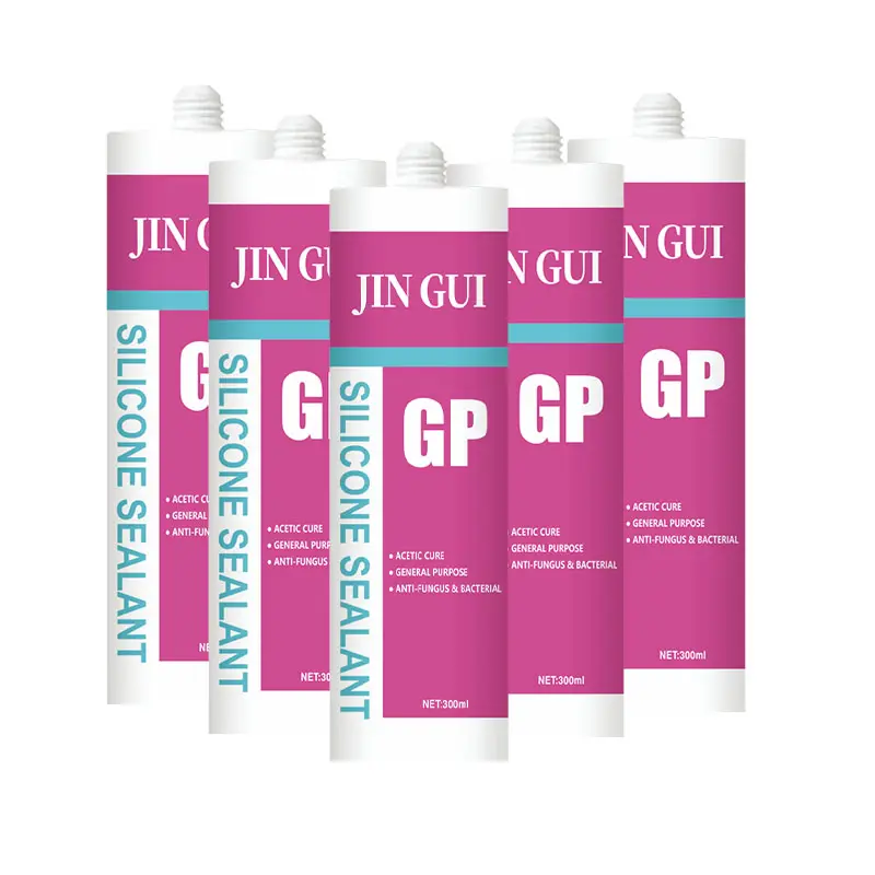 JINGUI GP Fornecedor de selante de silicone transparente Acetoxy selante para vidro de janela transparente