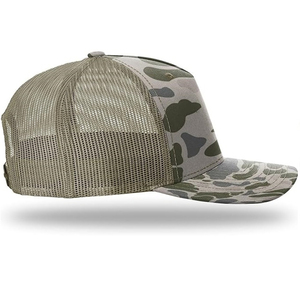 Ri 862 Camo Trucker Hats 5 Panel Curved Brim Malla transpirable Snapback Dad Cap Alta calidad Vietnam Gorras Gorra de béisbol - Product Image 5