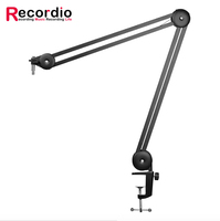 Support de microphone professionnel GAZ-40 avec bras articulé à suspension, pince de fixation pour micro et fixation de table