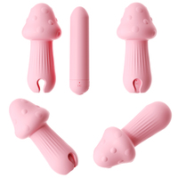 Vibrateur en forme de champignon, contrôle par application, 9 modes de vibration, mini vibrateur mignon en silicone rechargeable rose, OEM ODM, logo personnalisé