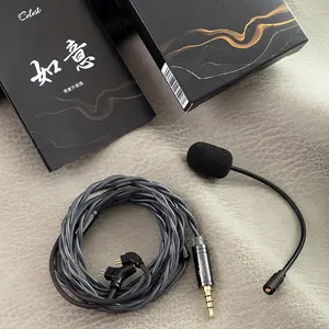 Celest Stereo 3.5Mm Mic Audio Hifi Câble D'alimentation DIY Iem Gaming Écouteurs Casque Bobine Câble 2 Broches Fil